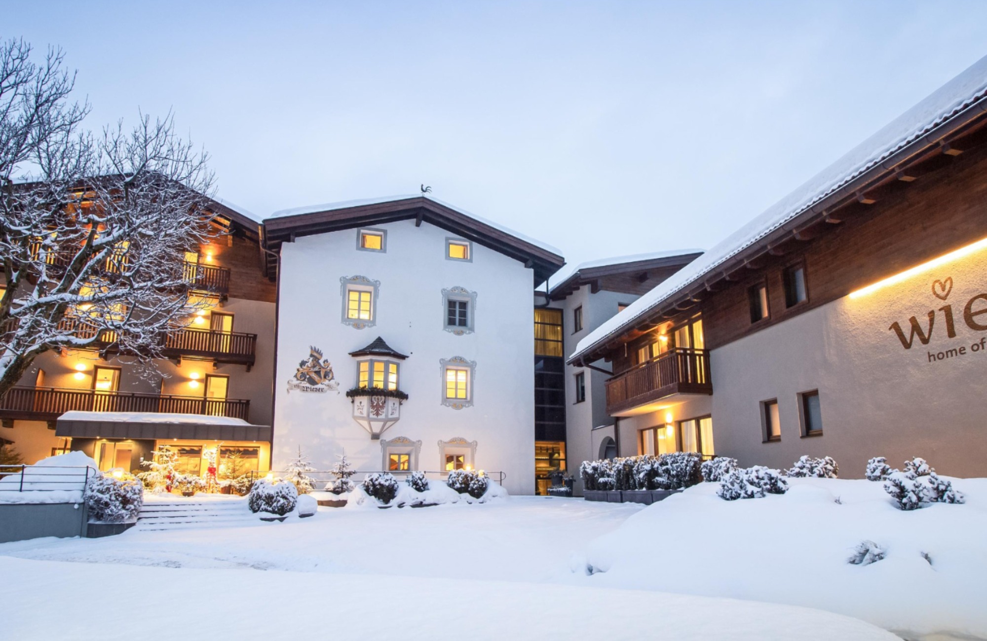 The Hotel Wieser from the outside in winter