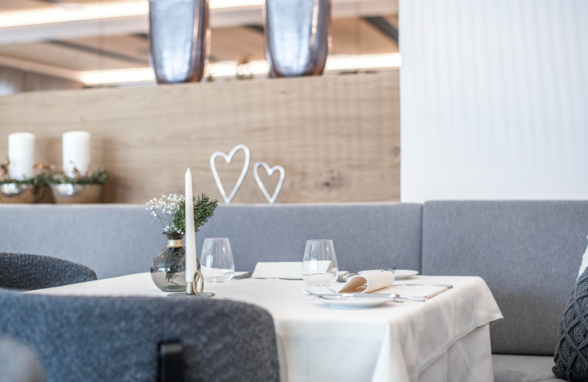 Set table in the dining room - Hotel Wieser